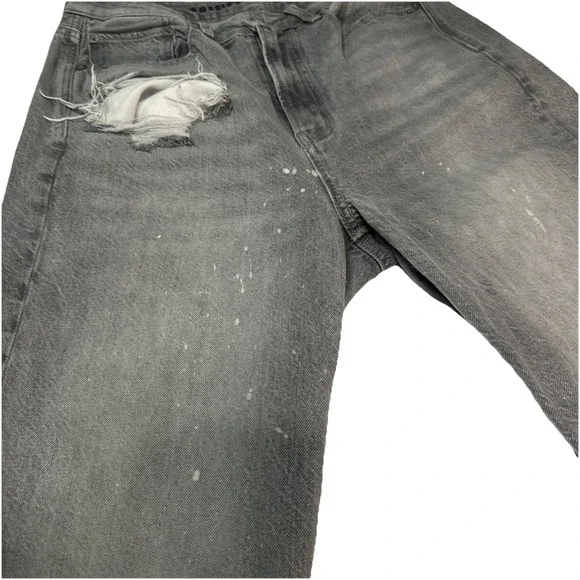 American Eagle Outfitters Distressed Straight Jeans Blue Denim Women's Size 6 - Picture 11 of 12